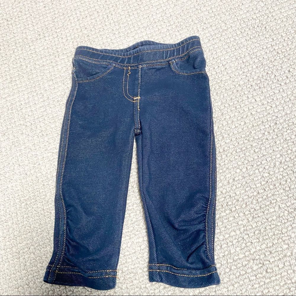 Deux par deux dark wash jeggings for baby girl - 6 months